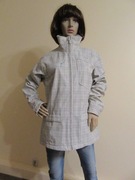 BERGANS NORWAY beżowa jasna kurtka softshell w kratkę _ XL