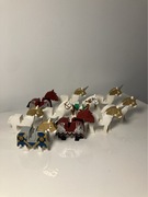 Lego elementy! Komplet 10 galopujących koni lego Castle