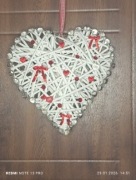 Wiszące wiklinowe serce