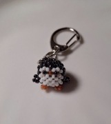 Brelok pingwin handmade słodki do kluczy plecaka torebki kosmetyczki