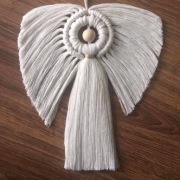 Makrama, anioł, prezent na gwiazdkę, Mikołaj 