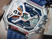 POEDAGAR Modny Męski Zegarek z Podwójnym Wyświetlaczem 