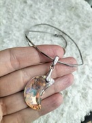 Piękny unikatowy srebrny 925 naszyjnik z księżycem kryształem svarowskiego 