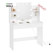 Toaletka biała z oświetleniem led