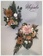 Komplet kompozycja stroik na grób cmentarz nowość nowoczesny 