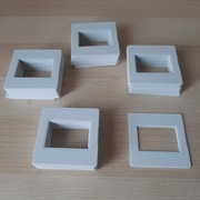 Zestaw vintage plastikowych ramek do slajdów 24x36 mm typ b 41 szt.