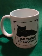 Kubek z czarnym kotem  Nie mój problem