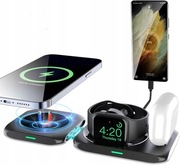 KKM Magnetyczna ładowarka bezprzewodowa, 4w1, Magsafe do iPhone'a