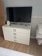 Zestaw mebli sypialnia komoda stolik łóżko materac 