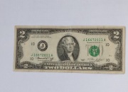 2 dolary USA, seria 1976r, st.bardzo dobry nr J 16672011 A