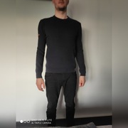 Sweter męski Super Dry L granatowy szary