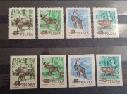 Znaczki Fi 743 - 746 stan** Zwierzęta pod ochroną w Polsce 1954 r.