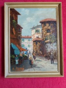 Stary obraz na płótnie sygnowany 