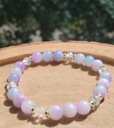 Bransoletka z chalcedonem i hematytem 