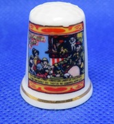 Naparstek Kolekcjonerski Porcelanowy Punch and Judy