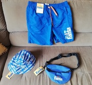 Zestaw FANTA, nerka, kąpielówki, kapelusz. 