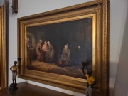 Obraz olejny XIX w. W.Hutcheson "Kumoszki"