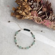 Cytryn Piryt Zielony Awenturyn Bransoletka Minerały Rękodzieło 