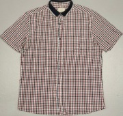 Wr) George oryginalna koszula krótki rękaw kratka Roz.XXL 