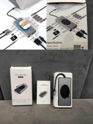 Adapter USB C HUB z ładowaniem bezprzewodowym, stacja dokująca 13 w 1