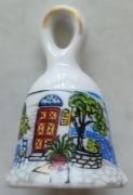 Mini dzwonek ceramiczny z Corfu - Grecja fi 2,7cm h 4,2 cm dekoracyjny (2) 