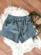 diy zielone khaki krótkie spodenki shorty szorty damskie z wysokim stanem