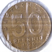 NIEMCY - NRD 50 fenigów 1950 A, KM# 4, XF