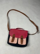 Różowo granatowo brązowa torebka torba na ramię do ręki cukierkowa