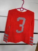NOWA pomarańczowy sweter United C.O.B. lekki 122 cm wiosna lato