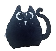 Duża miękka poduszka przytulanka ozdoba kot czarny lub biały 