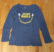 Bluzka, koszulka z długim rękawem dla dziewczynki, wygodna, rozm. 110-116