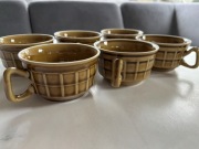 Filiżanki kratka Pruszków porcelit 6 sztuk 0,26