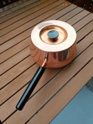 Rzadki garnek SIGG Copper INOX 18/8, vintage Szwajcaria, lata 60-70.