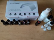 Zestaw z lampą do paznokci hybrydowych.