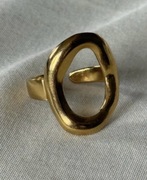 Pierścionek złoty gold vintage 2000s koło