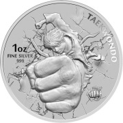 KOMSCO TAEKWONDO 2020 1oz uncja-srebrna moneta 