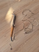 Stara lutownica z drewnianą rączką z PRL