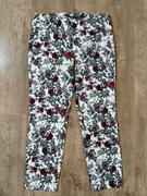 Spodnie damskie Zara Basic w kolorowe kwiaty, L