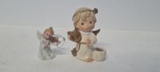 2x Figurki Aniołki Anioł Skrzypce Harfa 