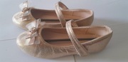 Eleganckie pantofelki / baleriny dziewczęce Nelli Blu – złote, r. 31