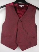 Elegancka kamizelka chłopięca Bluezoo bordo wesele komunia 1-2 lata