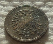 Niemcy Wilhelm I Hohenzollern 1 fenig pfennig 1875 C Frankfurt am Main KM#1