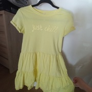 Żółta sukienka dla dziewczynki,Coccodrillo, rozmiar 164 