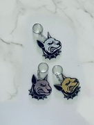 Breloczki do kluczy amstaff, bulterier duży wybór 3szt zestaw 