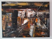 Obraz na płótnie płonące miasto