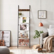 Regał z nachyloną drabinką, wieszak, styl industrialny 44x160 cm