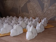 Zajączki króliczki figurki dekoracje gipsowe do malowania 