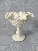 Pucharek cukiernica falbanka szkło lattimo Ząbkowice 