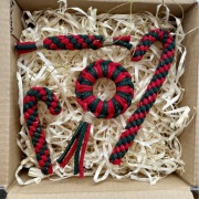 Box prezentowy makrama zestaw ozdoby świąteczne Boże Narodzenie