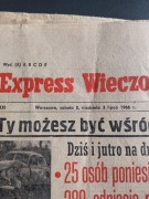 Gazeta "Express Wieczorny". 2/3 lipca 1966 roku